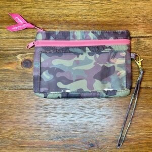 Simply Southern | Pink & Camo Phone Wristlet | Clear Pocket | OS
